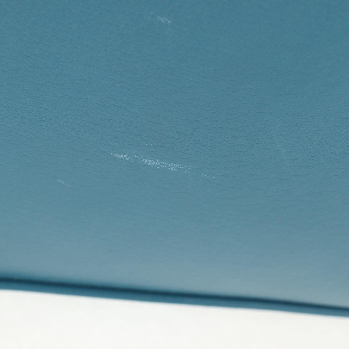 BALENCIAGA Triangle Duffel M Bag Leather 2way Light Blue 476974 Auth 154084V