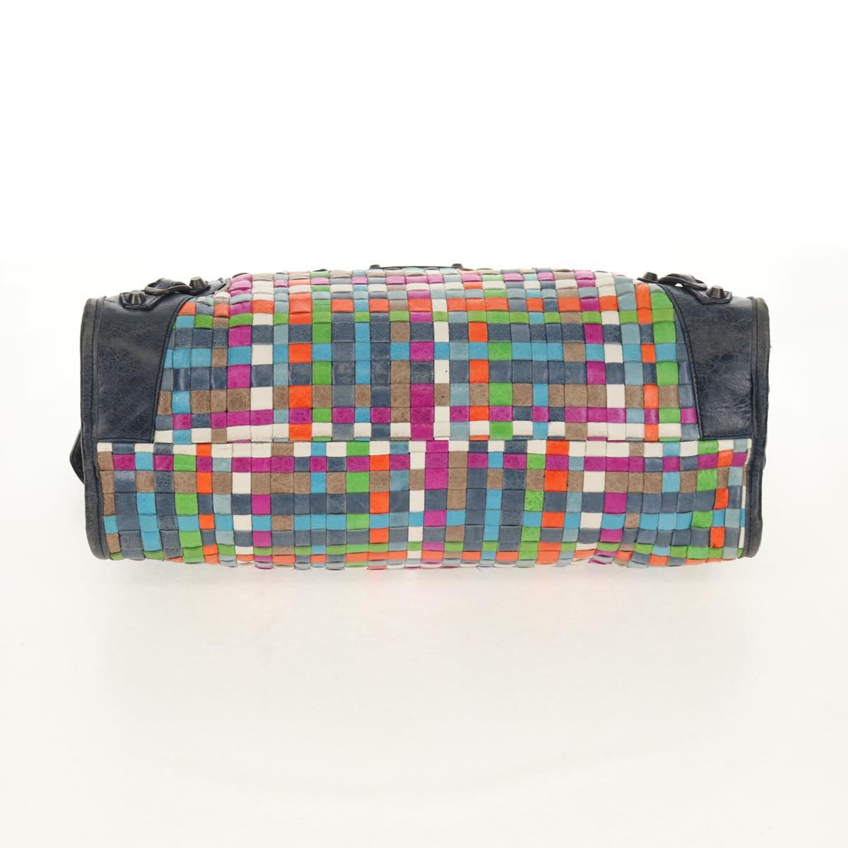 BALENCIAGA The City Hand Bag Leather 2way Multicolor 115748 Auth 154085V