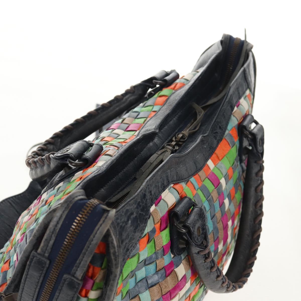 BALENCIAGA The City Hand Bag Leather 2way Multicolor 115748 Auth 154085V