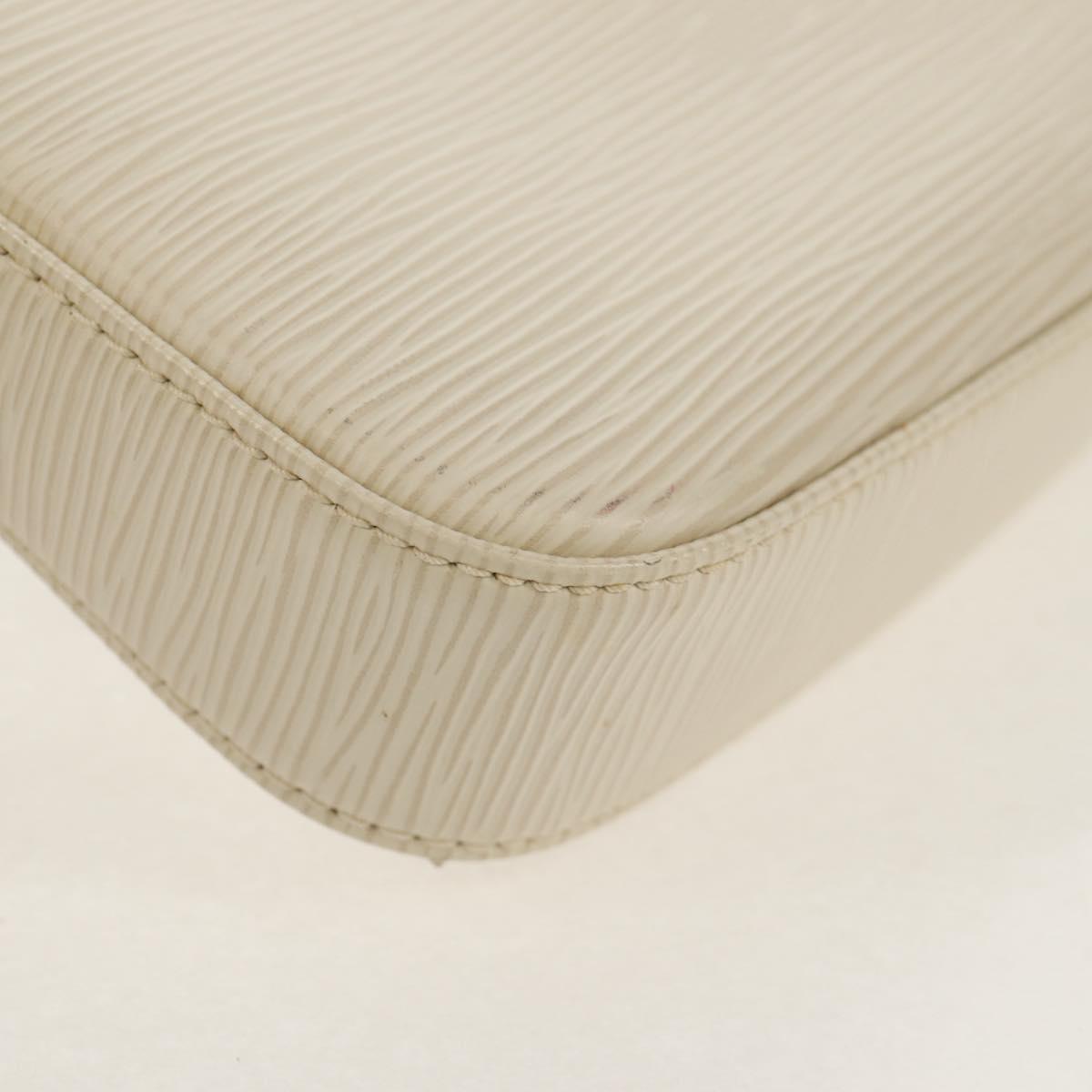 LOUIS VUITTON Epi Pochette Accessoires Pouch White M4077J LV Auth 154090V