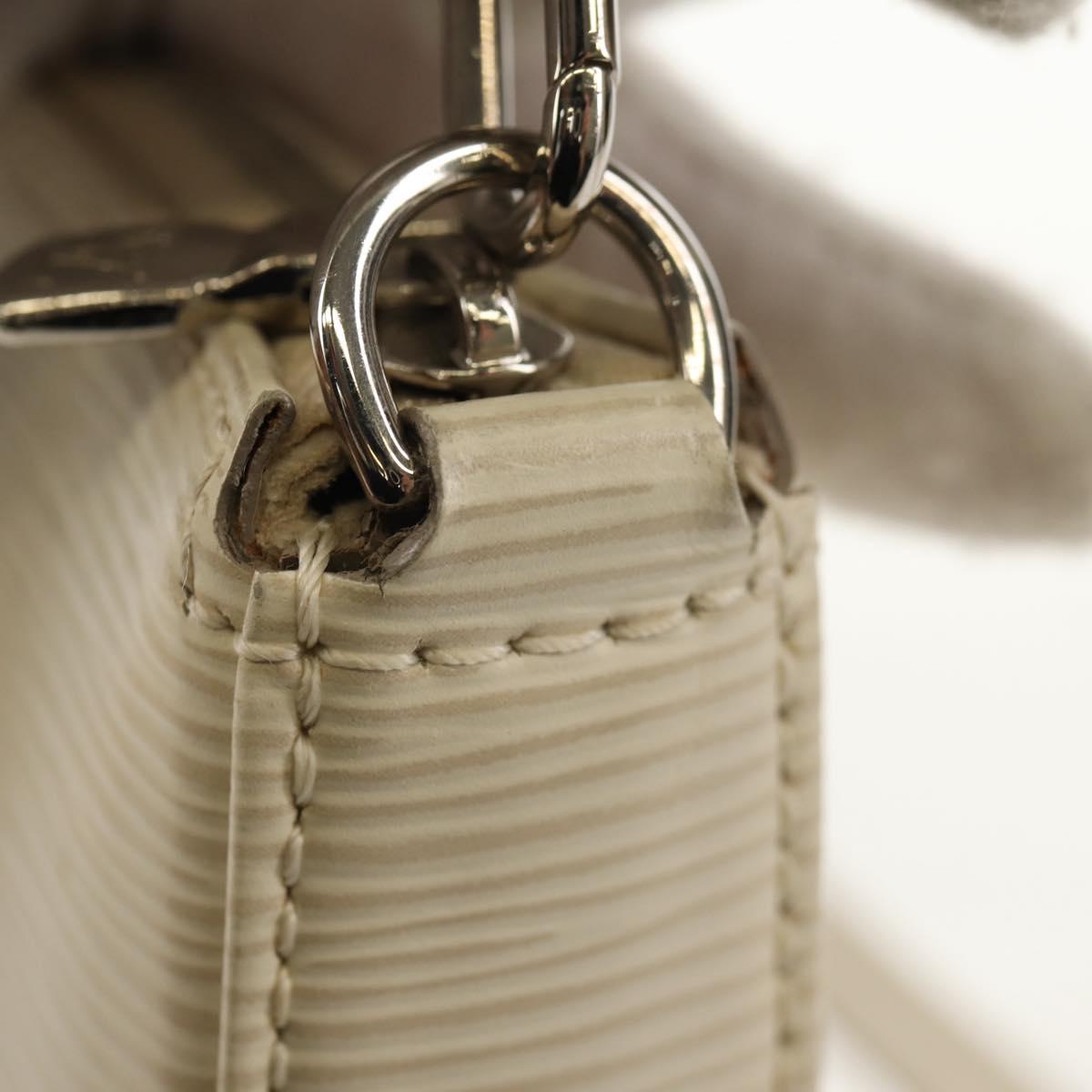 LOUIS VUITTON Epi Pochette Accessoires Pouch White M4077J LV Auth 154090V