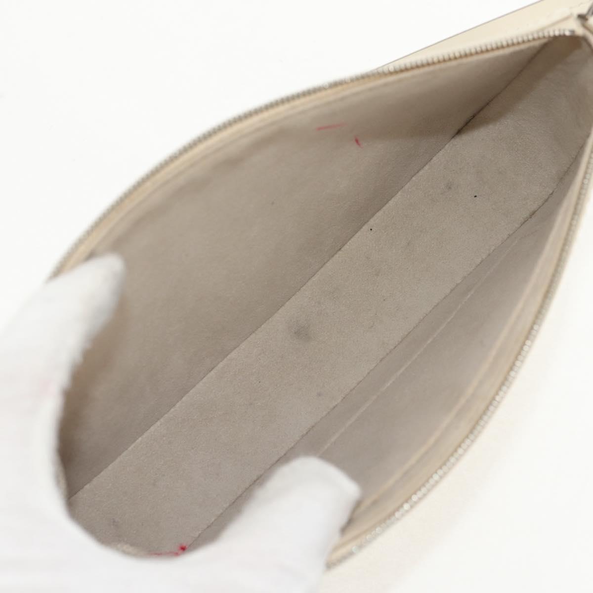 LOUIS VUITTON Epi Pochette Accessoires Pouch White M4077J LV Auth 154090V