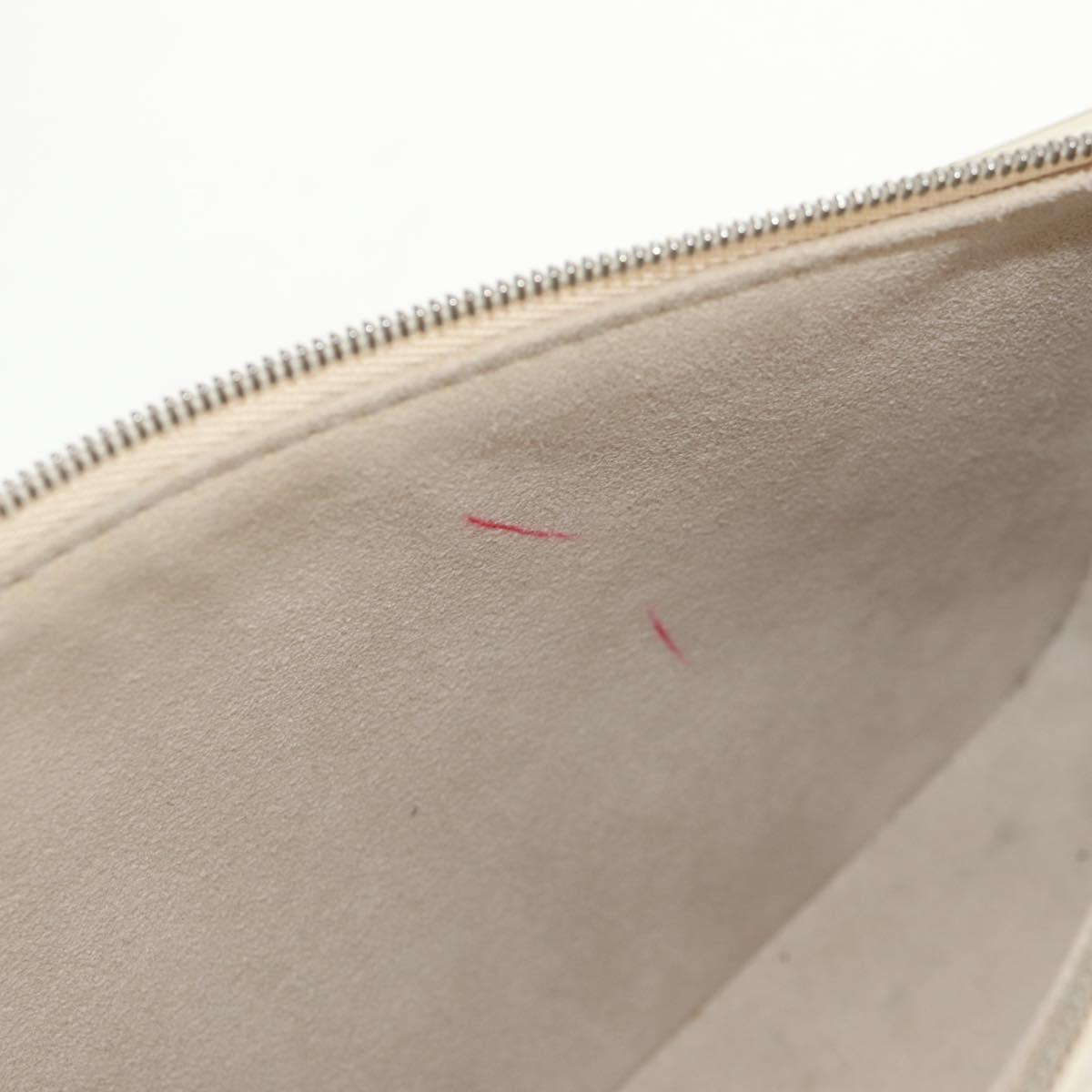 LOUIS VUITTON Epi Pochette Accessoires Pouch White M4077J LV Auth 154090V