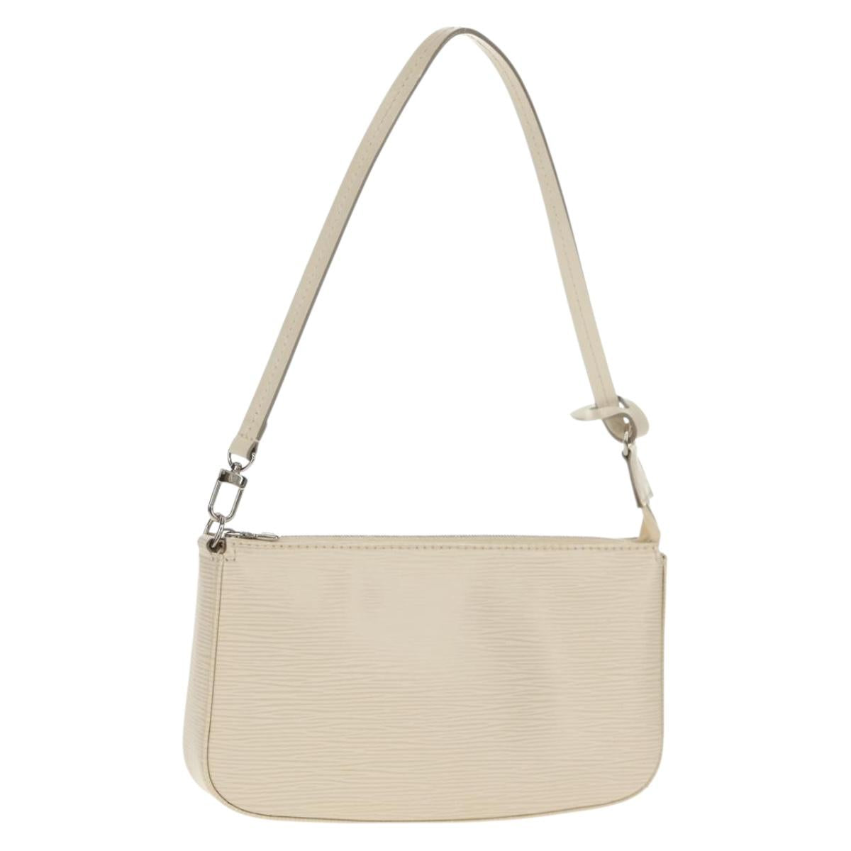 LOUIS VUITTON Epi Pochette Accessoires Pouch White M4077J LV Auth 154090V