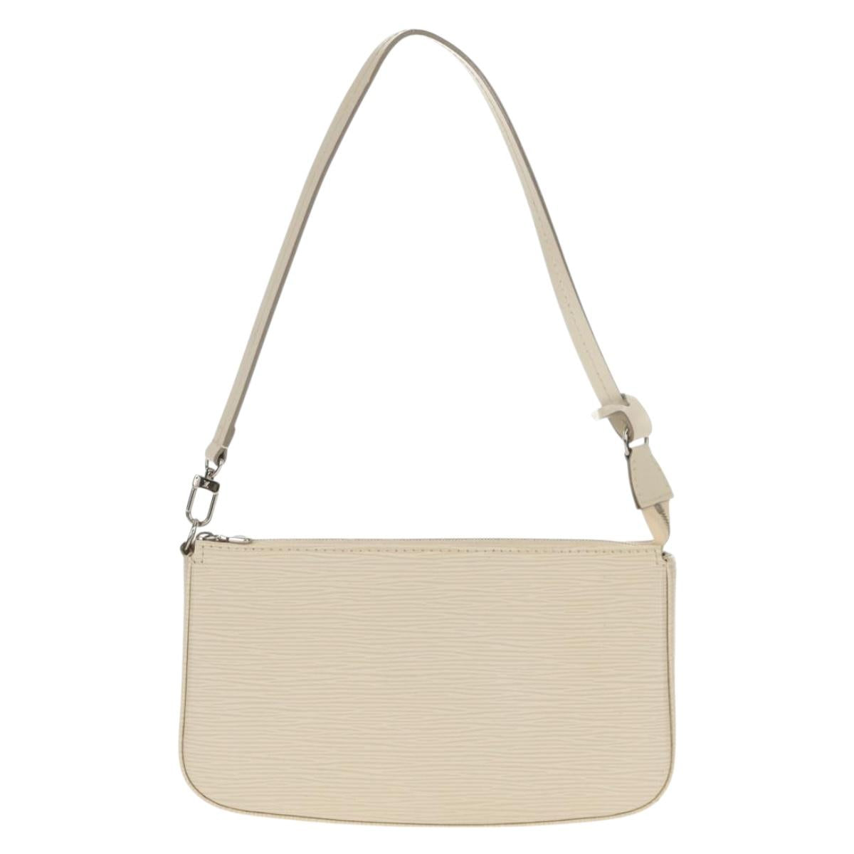 LOUIS VUITTON Epi Pochette Accessoires Pouch White M4077J LV Auth 154090V