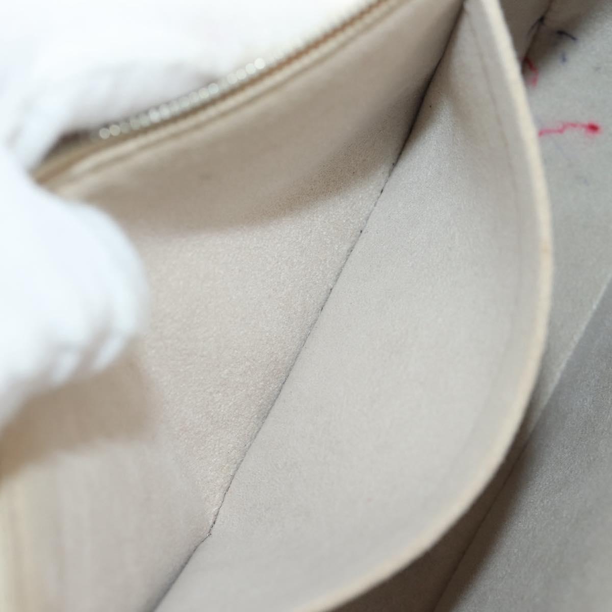 LOUIS VUITTON Epi Pochette Accessoires Pouch White M4077J LV Auth 154090V