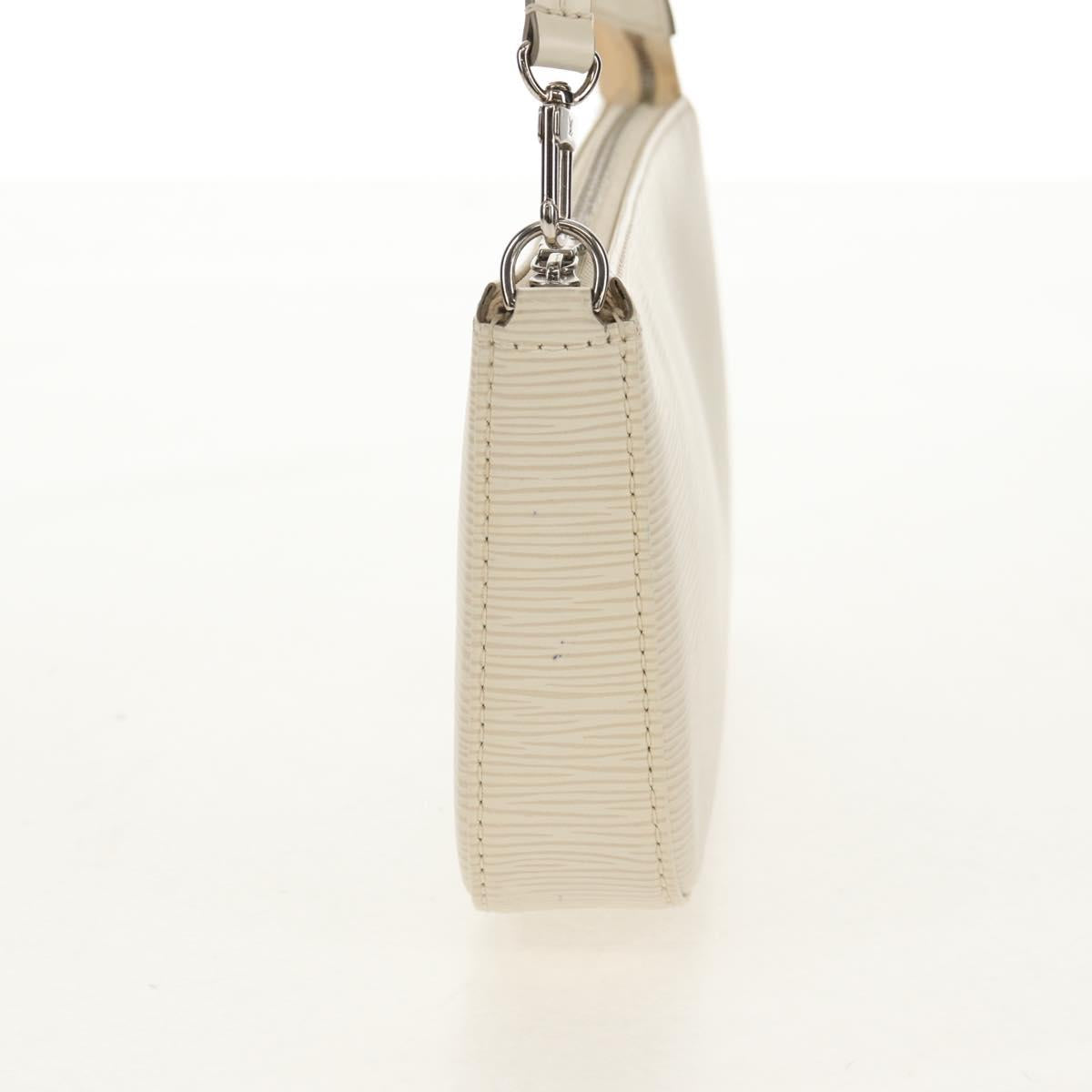 LOUIS VUITTON Epi Pochette Accessoires Pouch White M4077J LV Auth 154090V