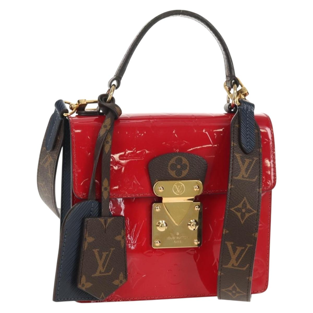 LOUIS VUITTON Monogram Vernis Spring Street PM Bag Scarlet M90505 Auth 154091V