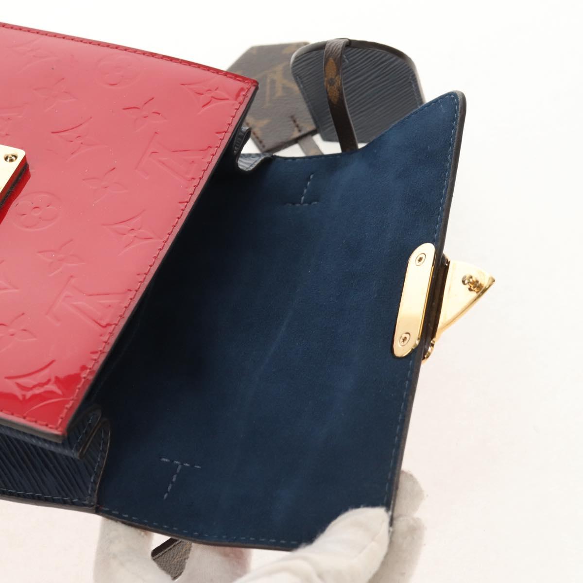 LOUIS VUITTON Monogram Vernis Spring Street PM Bag Scarlet M90505 Auth 154091V