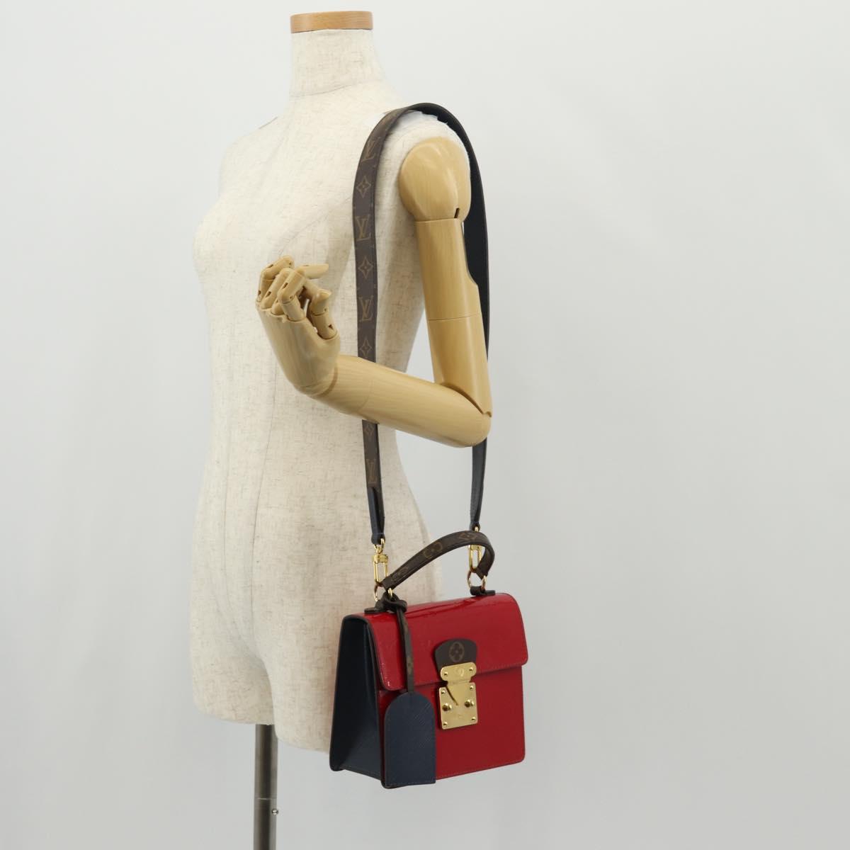 LOUIS VUITTON Monogram Vernis Spring Street PM Bag Scarlet M90505 Auth 154091V