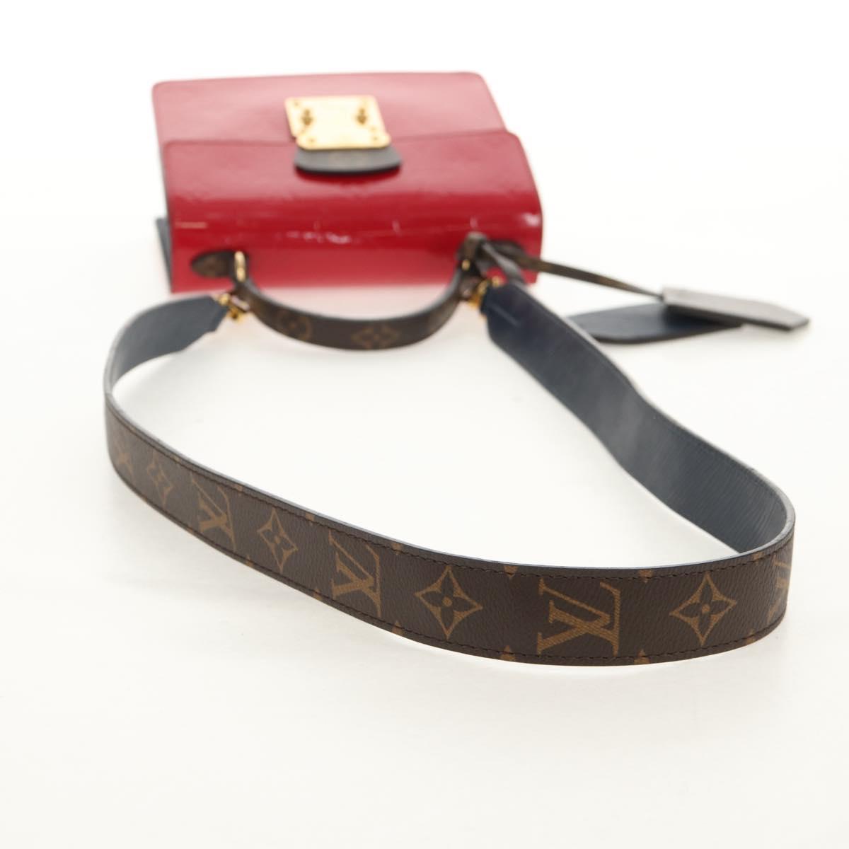 LOUIS VUITTON Monogram Vernis Spring Street PM Bag Scarlet M90505 Auth 154091V