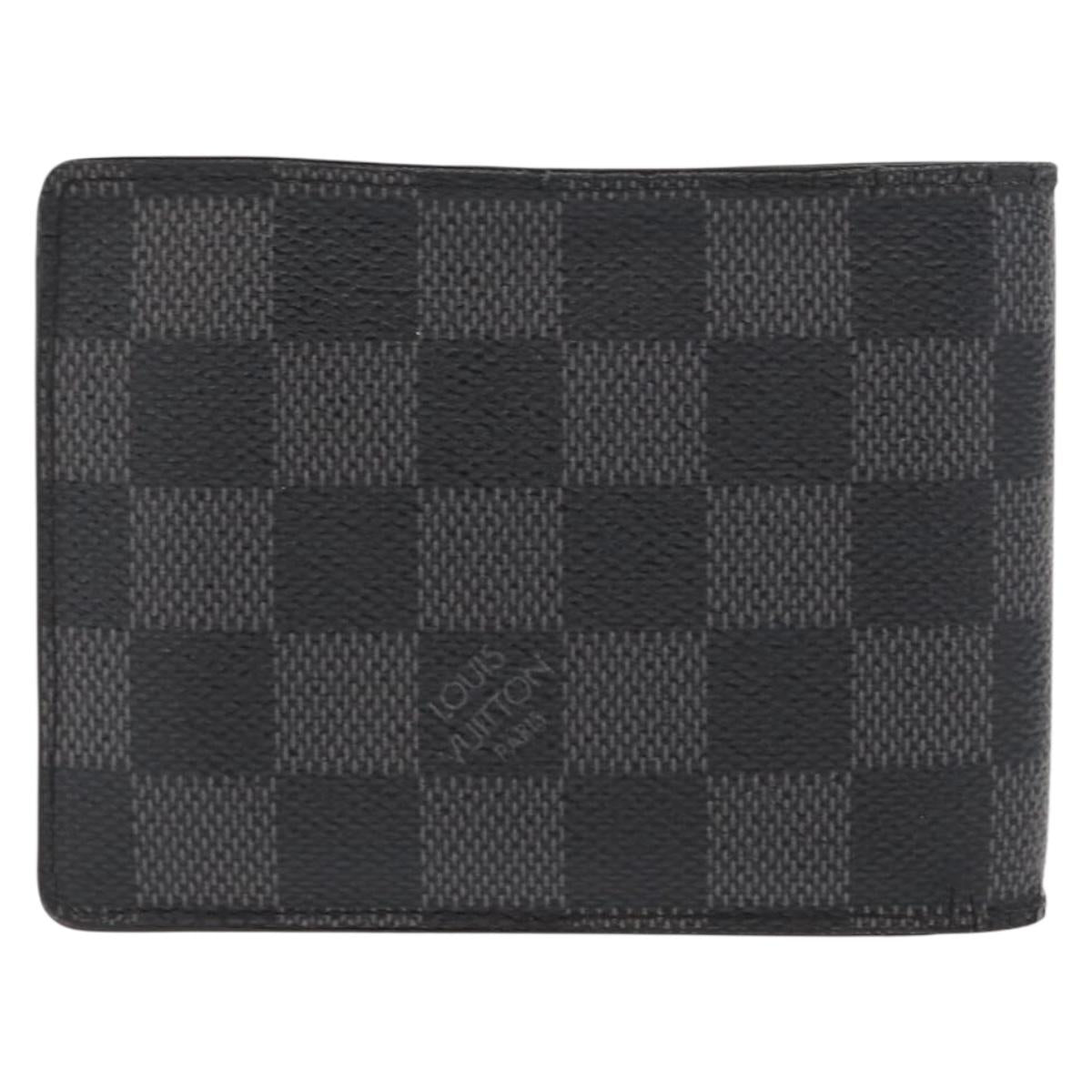 LOUIS VUITTON Damier Graphite Portefeuille Multripru Wallet N63258 Auth 154097