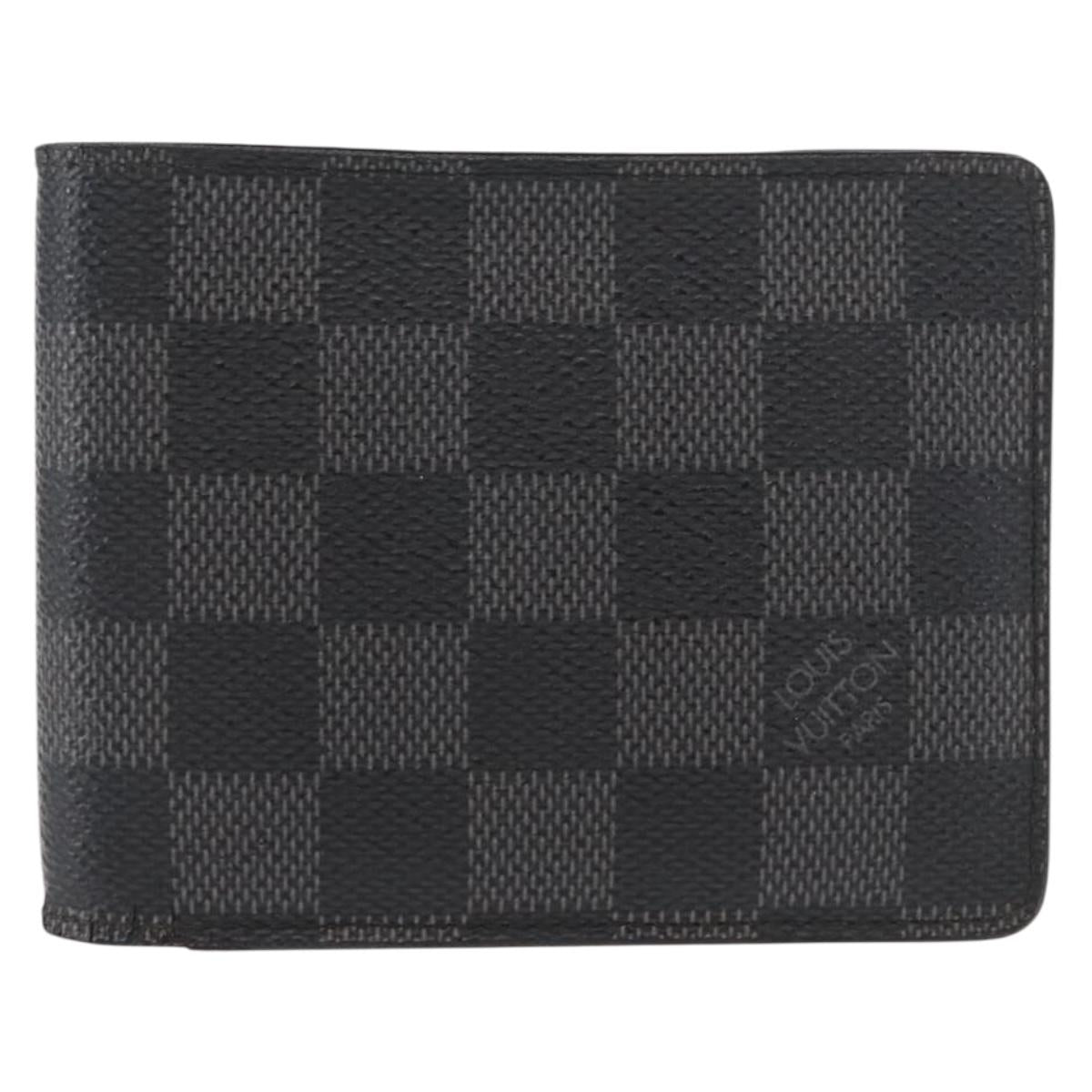 LOUIS VUITTON Damier Graphite Portefeuille Multripru Wallet N63258 Auth 154097