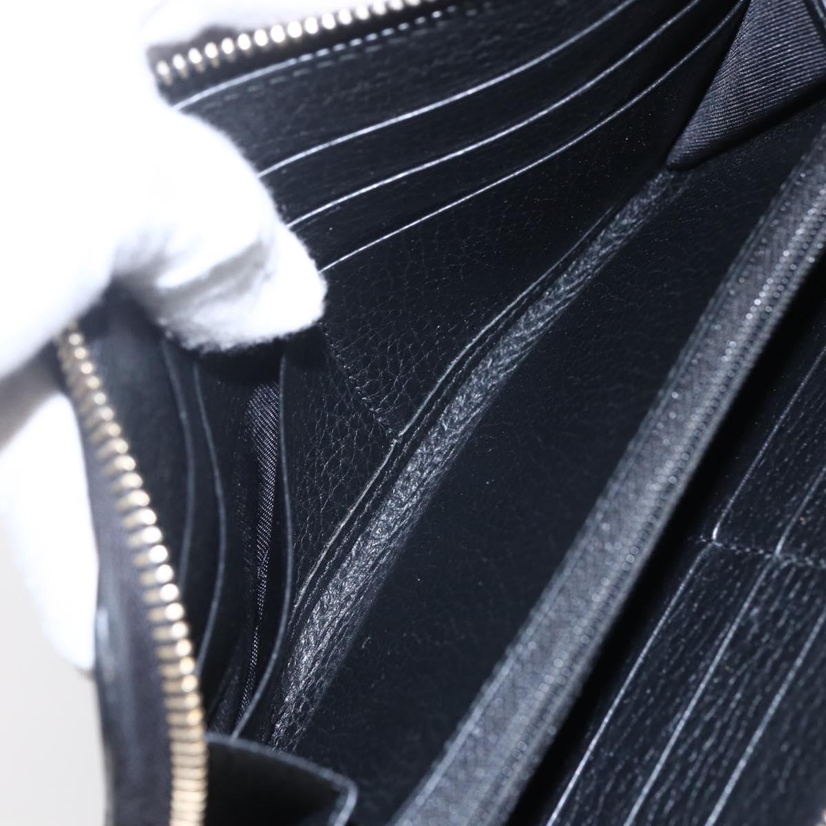 GUCCI Long Wallet Leather Black 449347 Auth 154098