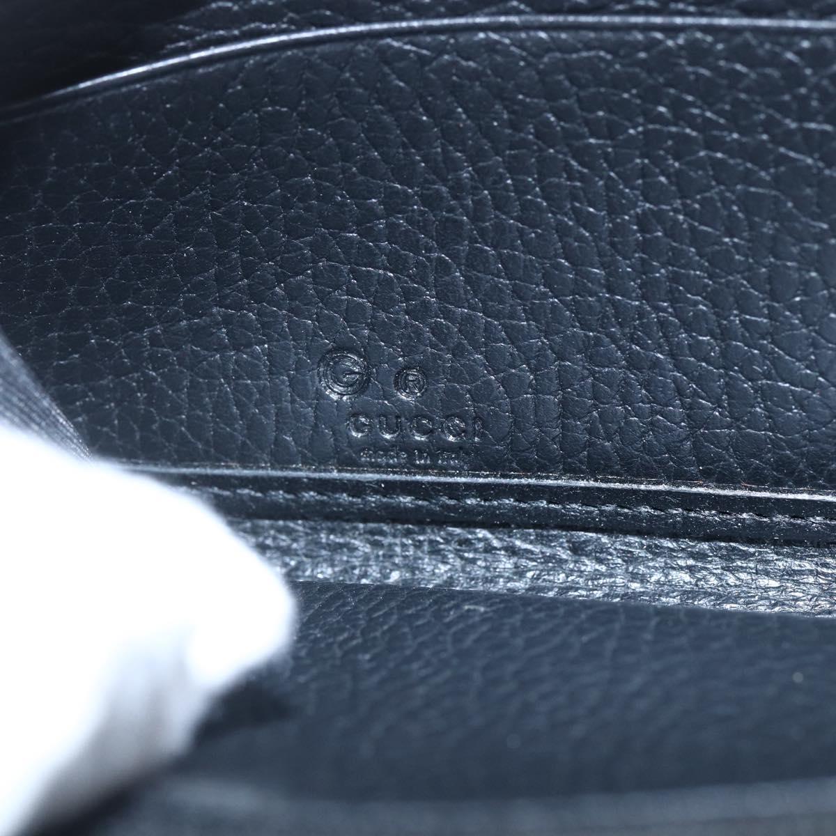 GUCCI Long Wallet Leather Black 449347 Auth 154098