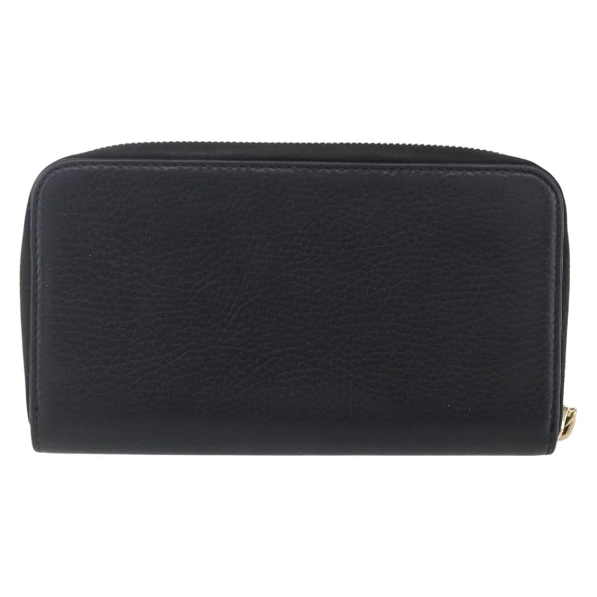 GUCCI Long Wallet Leather Black 449347 Auth 154098