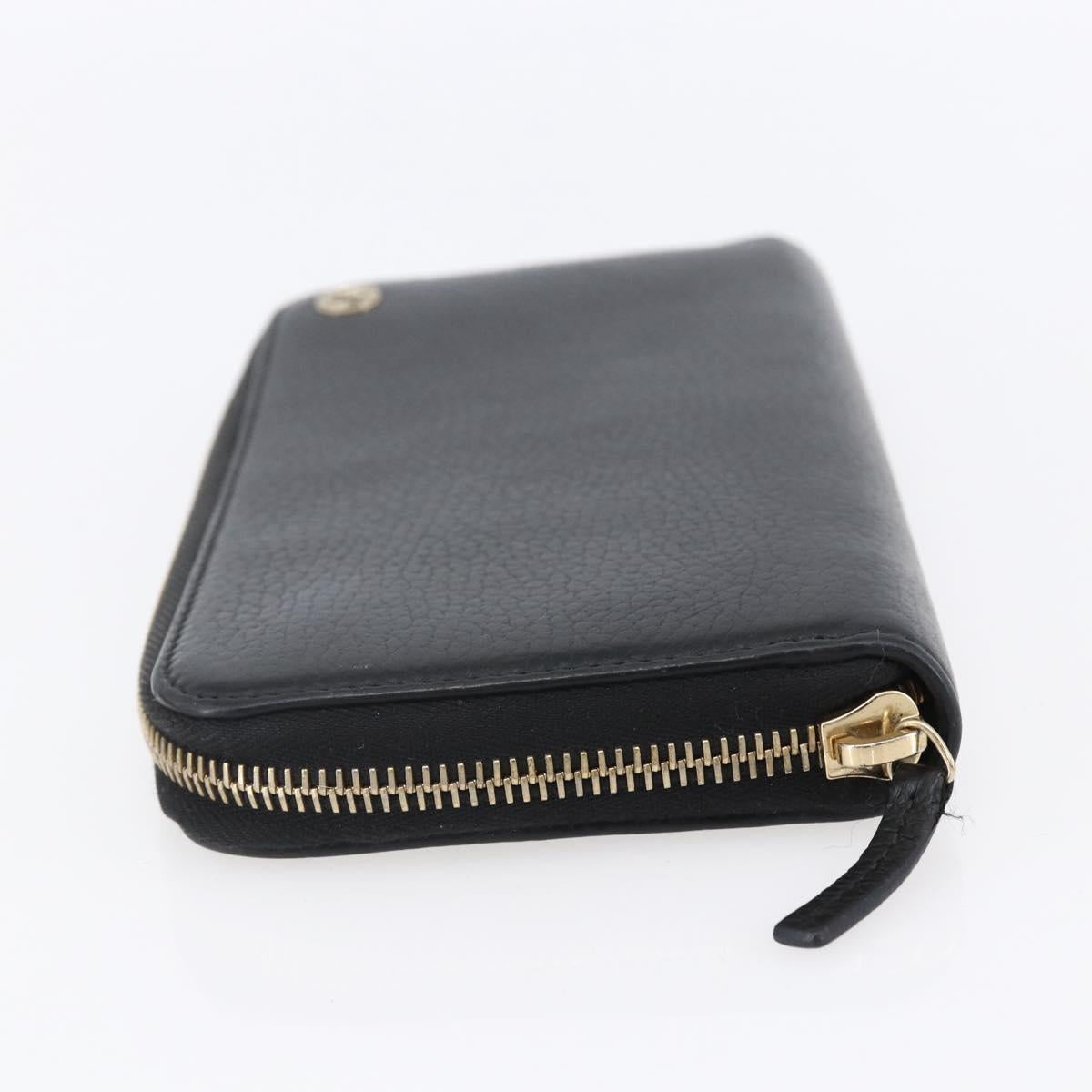 GUCCI Long Wallet Leather Black 449347 Auth 154098