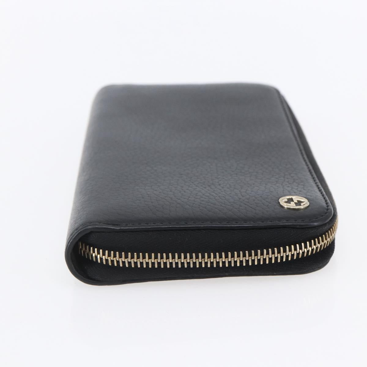 GUCCI Long Wallet Leather Black 449347 Auth 154098