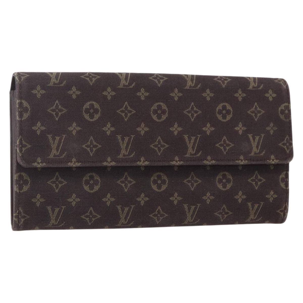 LOUIS VUITTON Monogram Mini Lin Portefeiulle Sarah Wallet M95234 LV Auth 154100