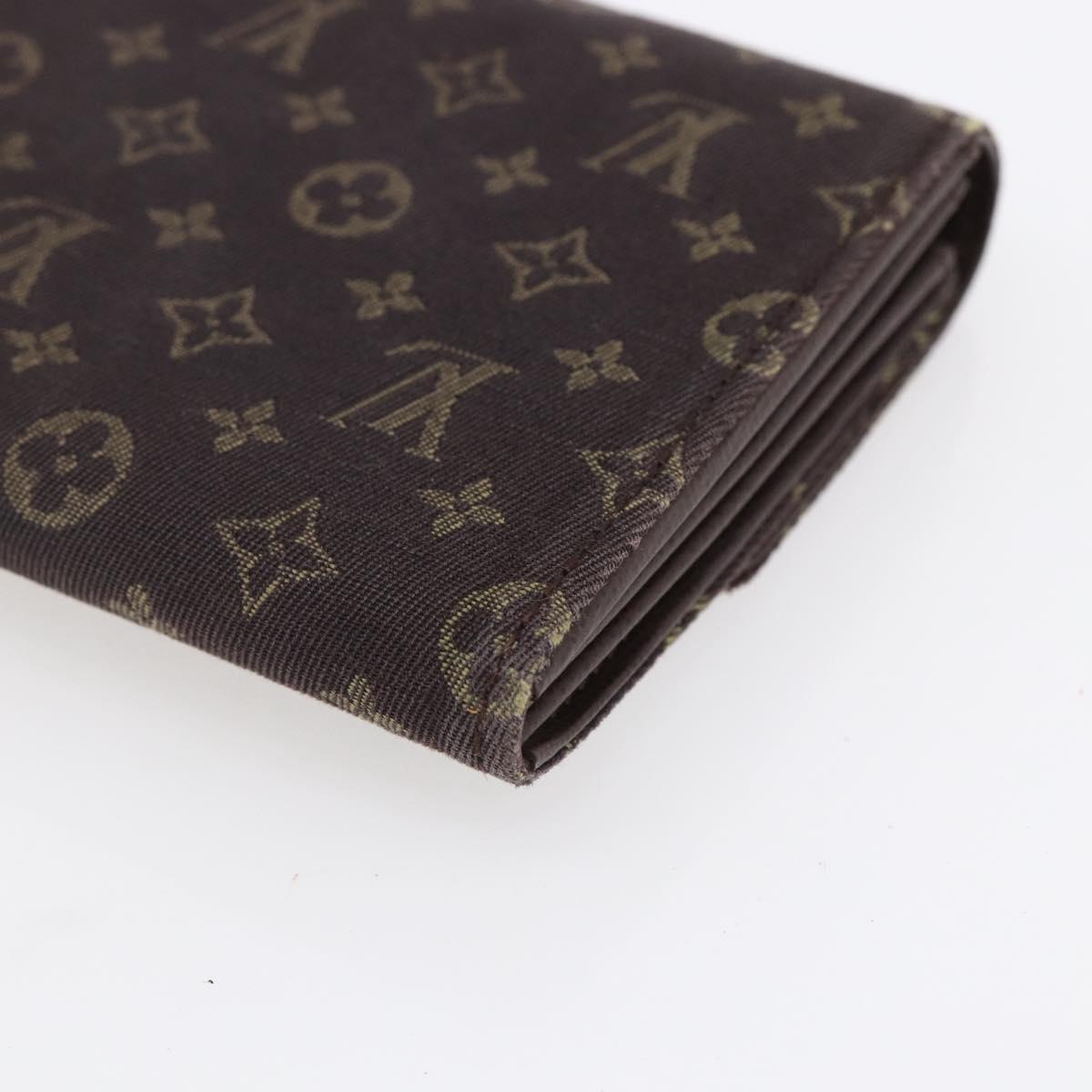 LOUIS VUITTON Monogram Mini Lin Portefeiulle Sarah Wallet M95234 LV Auth 154100