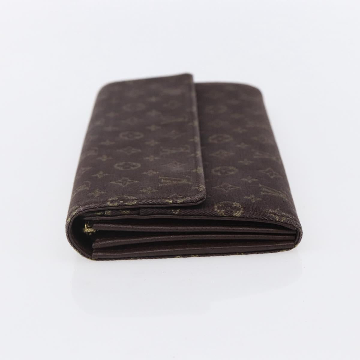 LOUIS VUITTON Monogram Mini Lin Portefeiulle Sarah Wallet M95234 LV Auth 154100