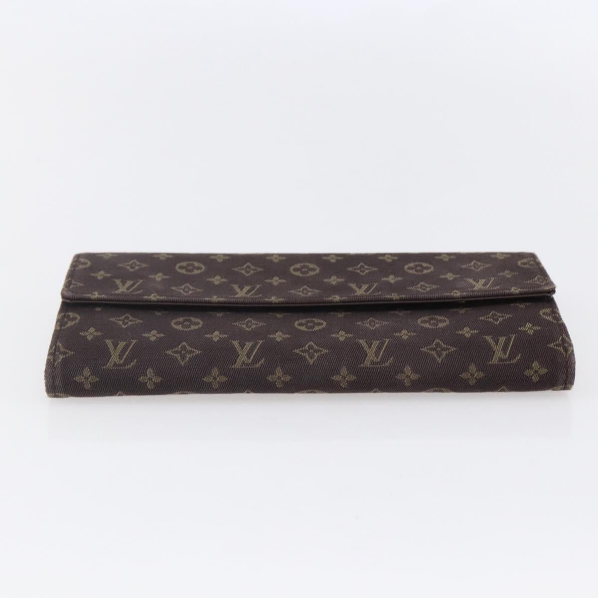 LOUIS VUITTON Monogram Mini Lin Portefeiulle Sarah Wallet M95234 LV Auth 154100