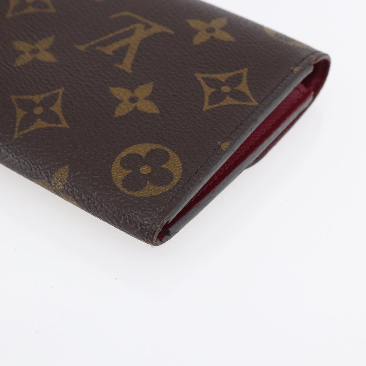 LOUIS VUITTON Monogram Portefeuille Emilie Wallet Pink M60697 LV Auth 154102