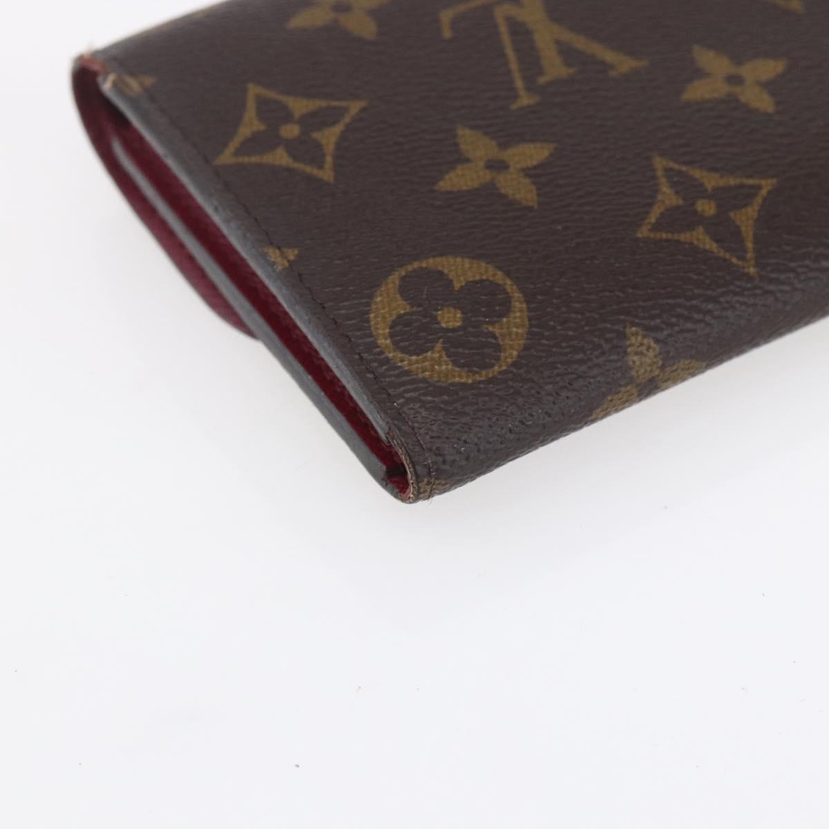 LOUIS VUITTON Monogram Portefeuille Emilie Wallet Pink M60697 LV Auth 154102
