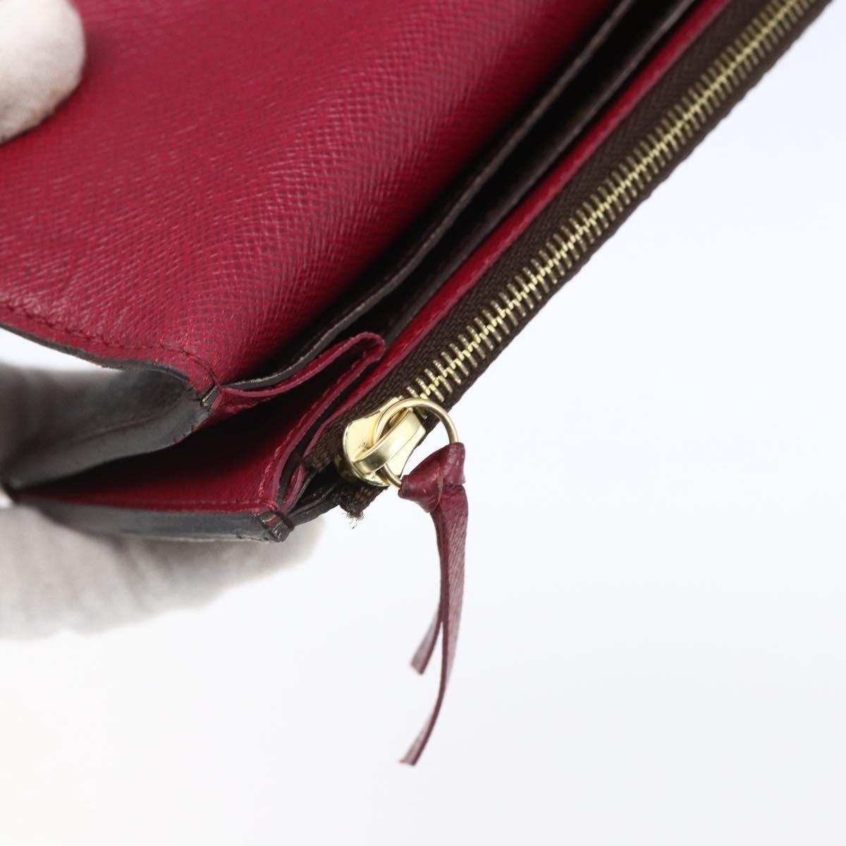 LOUIS VUITTON Monogram Portefeuille Emilie Wallet Pink M60697 LV Auth 154102