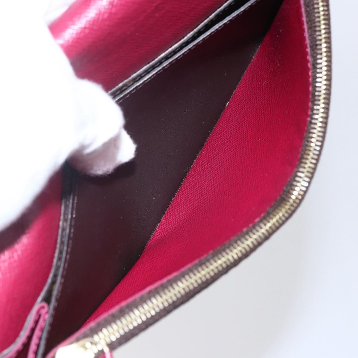 LOUIS VUITTON Monogram Portefeuille Emilie Wallet Pink M60697 LV Auth 154102