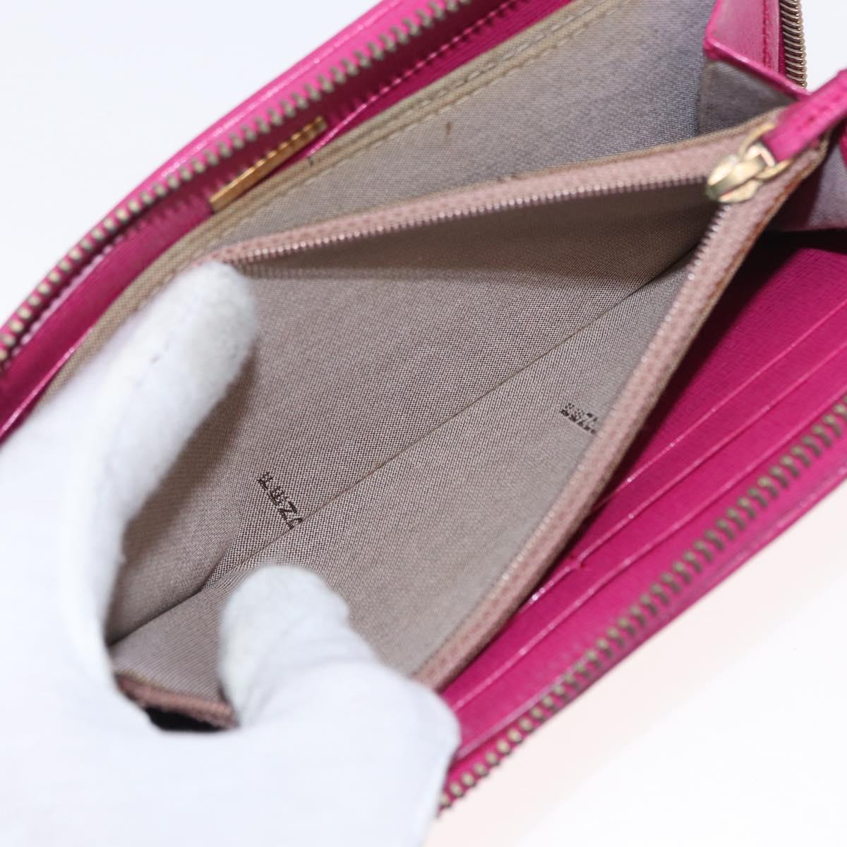 FENDI Zucca Canvas Long Wallet Black Brown Auth 154103