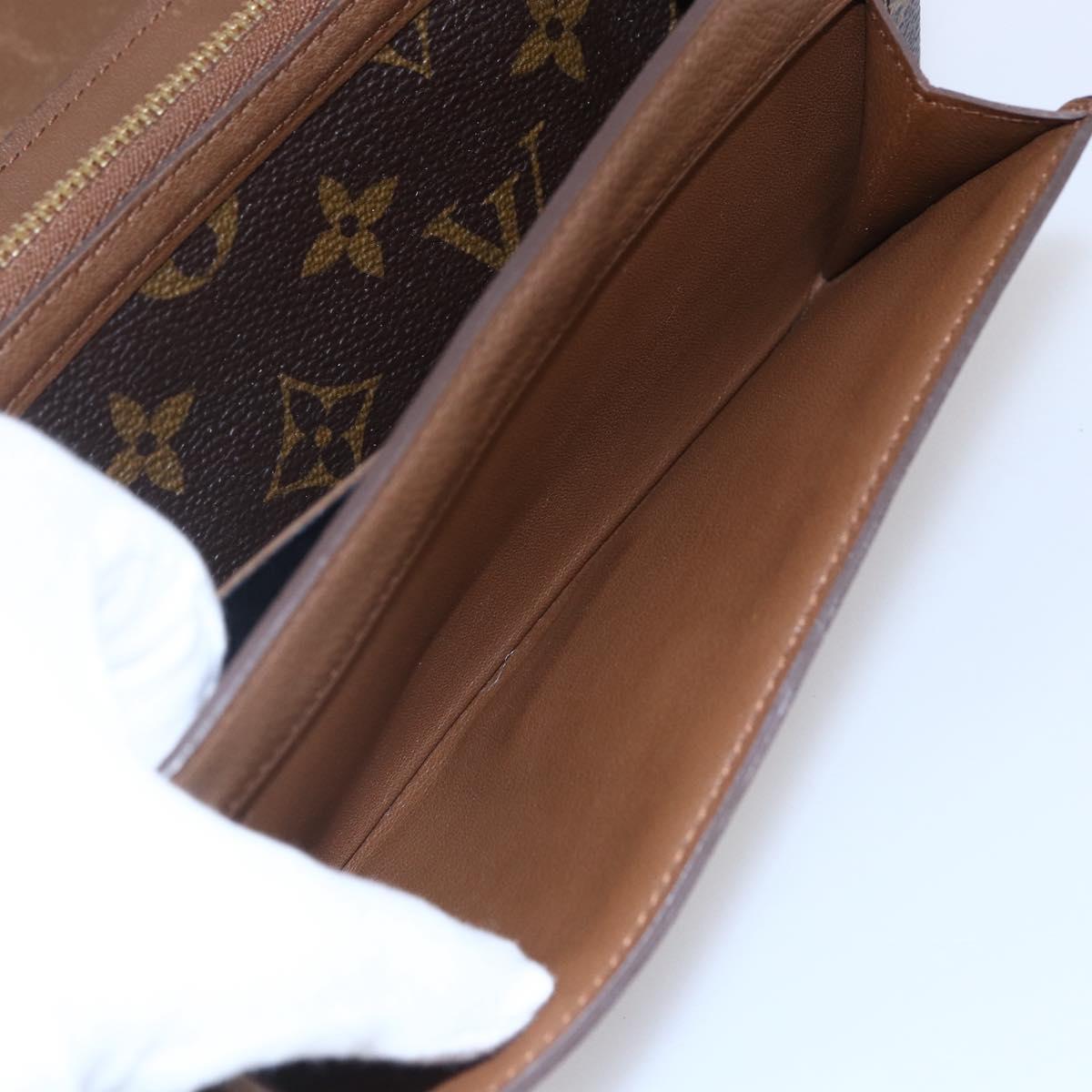 LOUIS VUITTON Monogram Portefeuille Elysee Long Wallet Camel M60361 Auth 154105