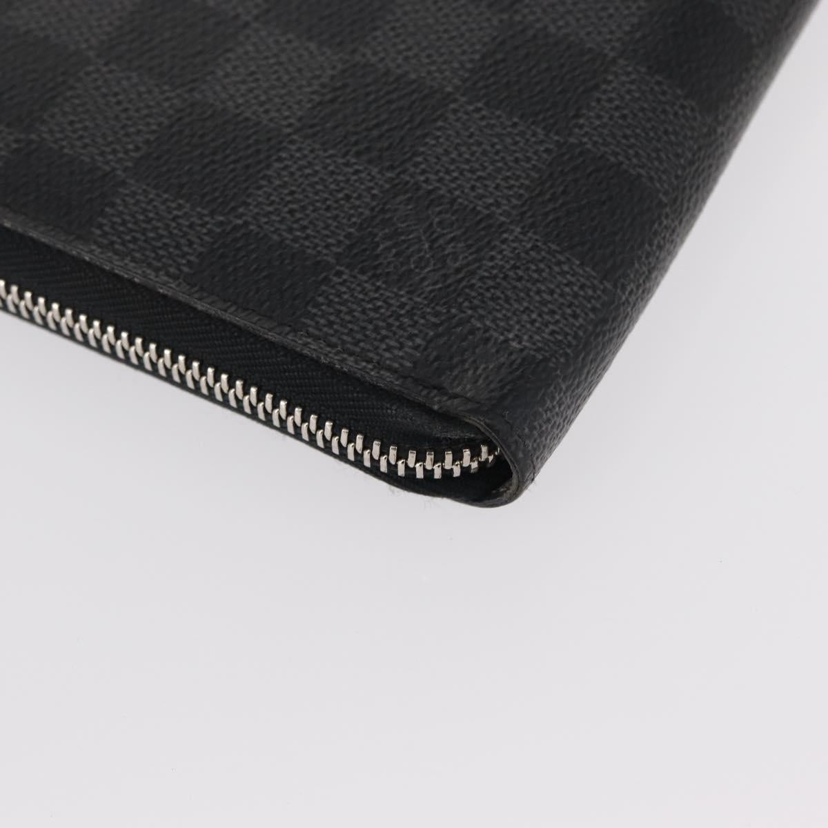 LOUIS VUITTON Damier Graphite Zippy Organizer Trunk & Lock N63182 Auth 154106