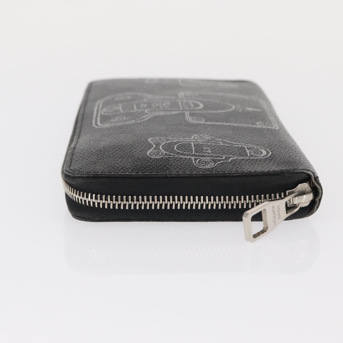 LOUIS VUITTON Damier Graphite Zippy Organizer Trunk & Lock N63182 Auth 154106