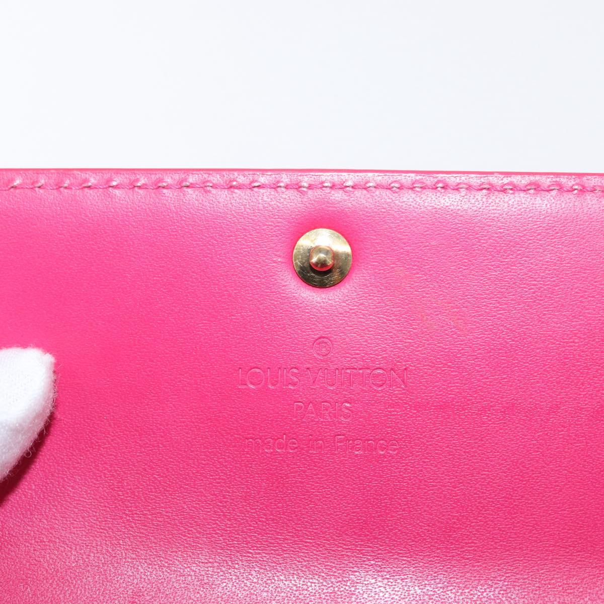 LOUIS VUITTON Vernis Porte MonnaieCredit Wallet Fusha Pink M91236 LV Auth 154108V