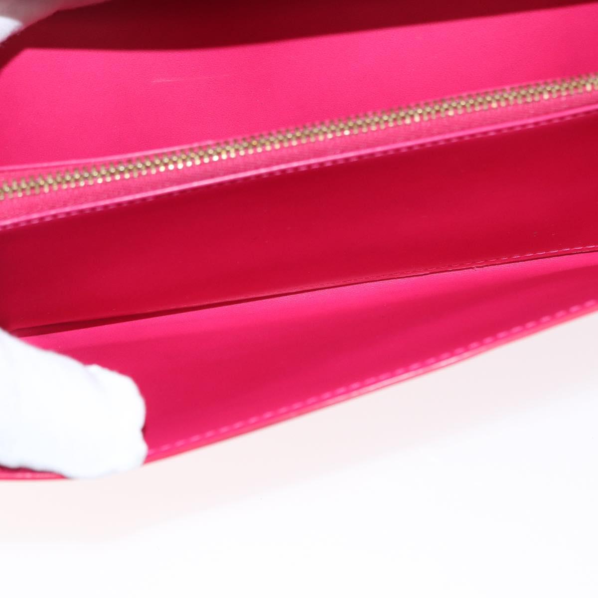 LOUIS VUITTON Vernis Porte MonnaieCredit Wallet Fusha Pink M91236 LV Auth 154108V