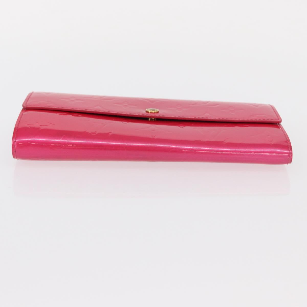 LOUIS VUITTON Vernis Porte MonnaieCredit Wallet Fusha Pink M91236 LV Auth 154108V