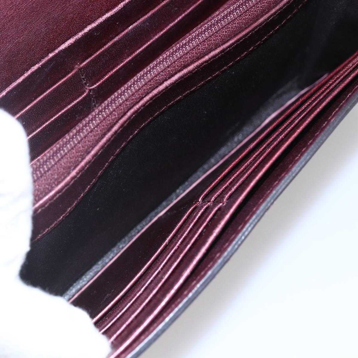 GUCCI GG Canvas Guccissima Lovely Heart Wallet Bordeaux Gold 251861 Auth 154109