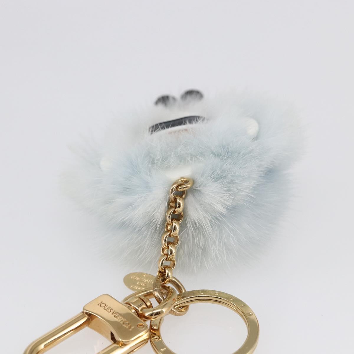 LOUIS VUITTON Porte Cles Vivienne Christmas Ski Charm Blue M67395 Auth 154111SM