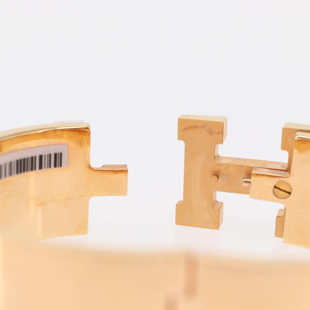 HERMES Click H Bracelet metal Gold Tone FI 02 33 Auth 154113M