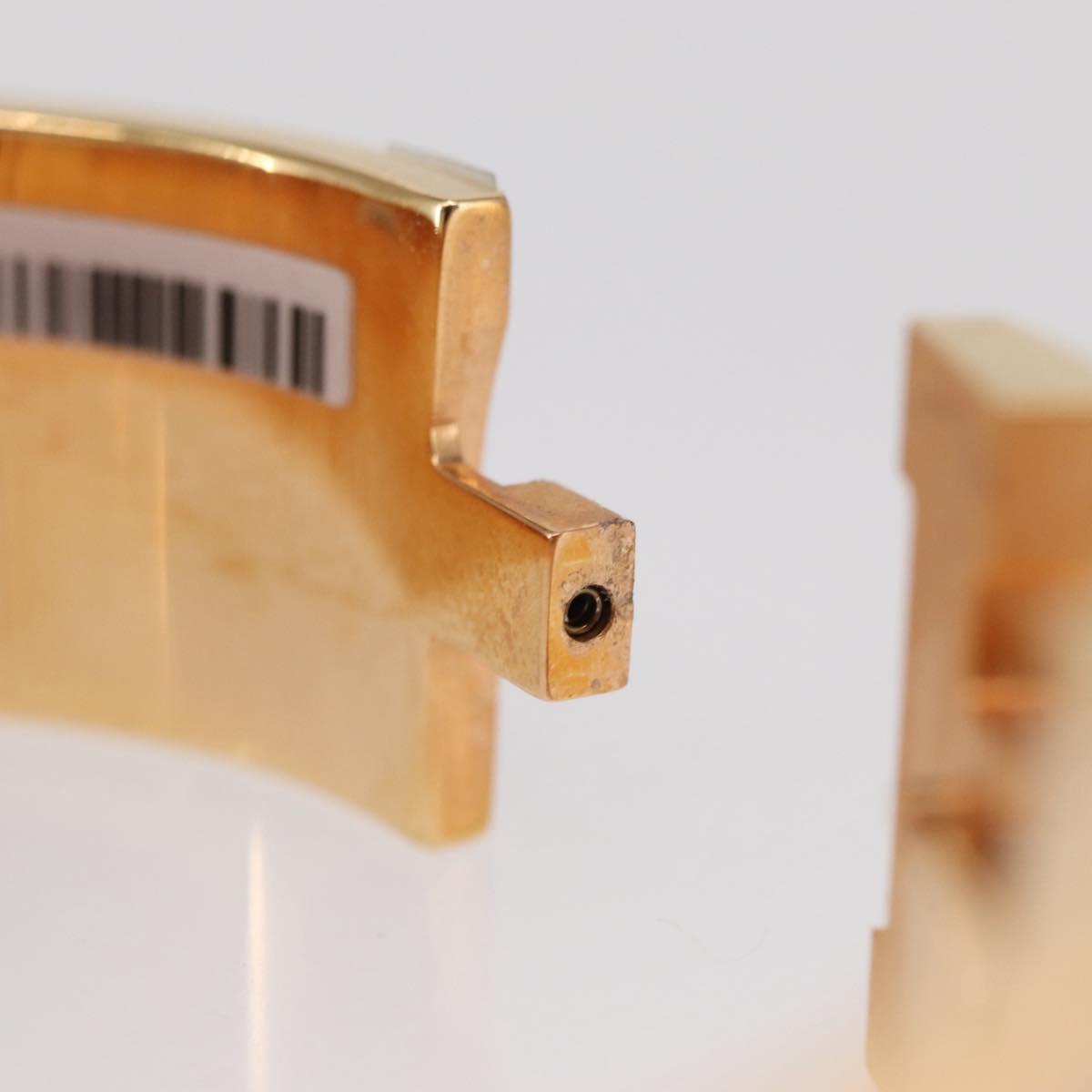 HERMES Click H Bracelet metal Gold Tone FI 02 33 Auth 154113M