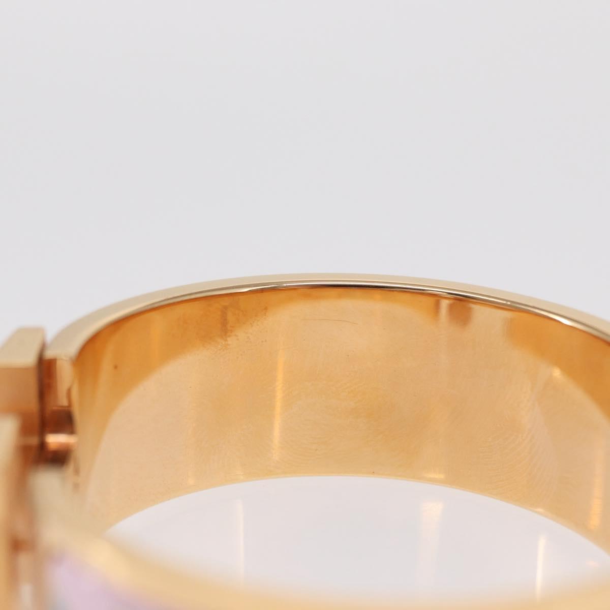 HERMES Click H Bracelet metal Gold Tone FI 02 33 Auth 154113M