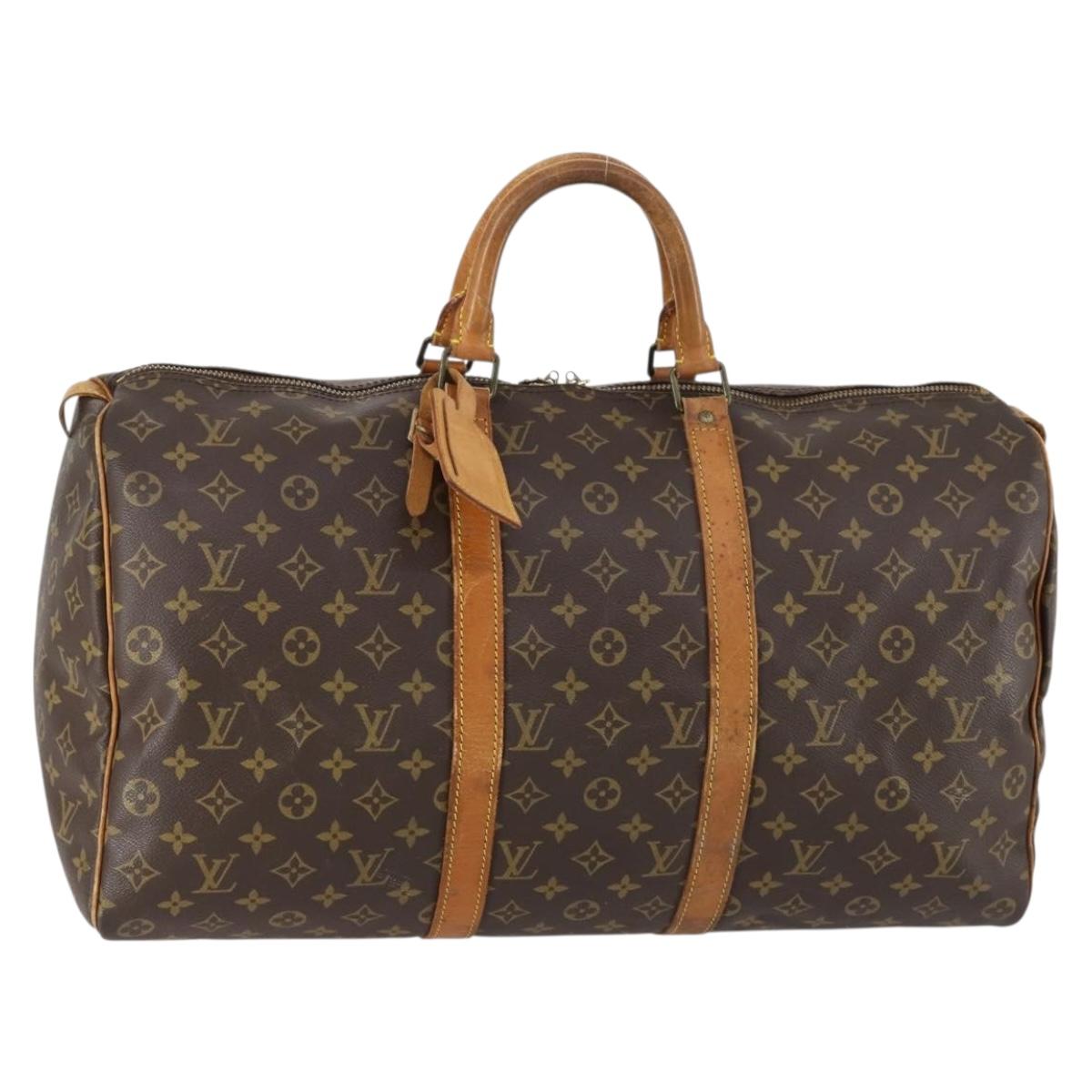LOUIS VUITTON Monogram Keepall 50 Boston Bag M41426 LV Auth 154150
