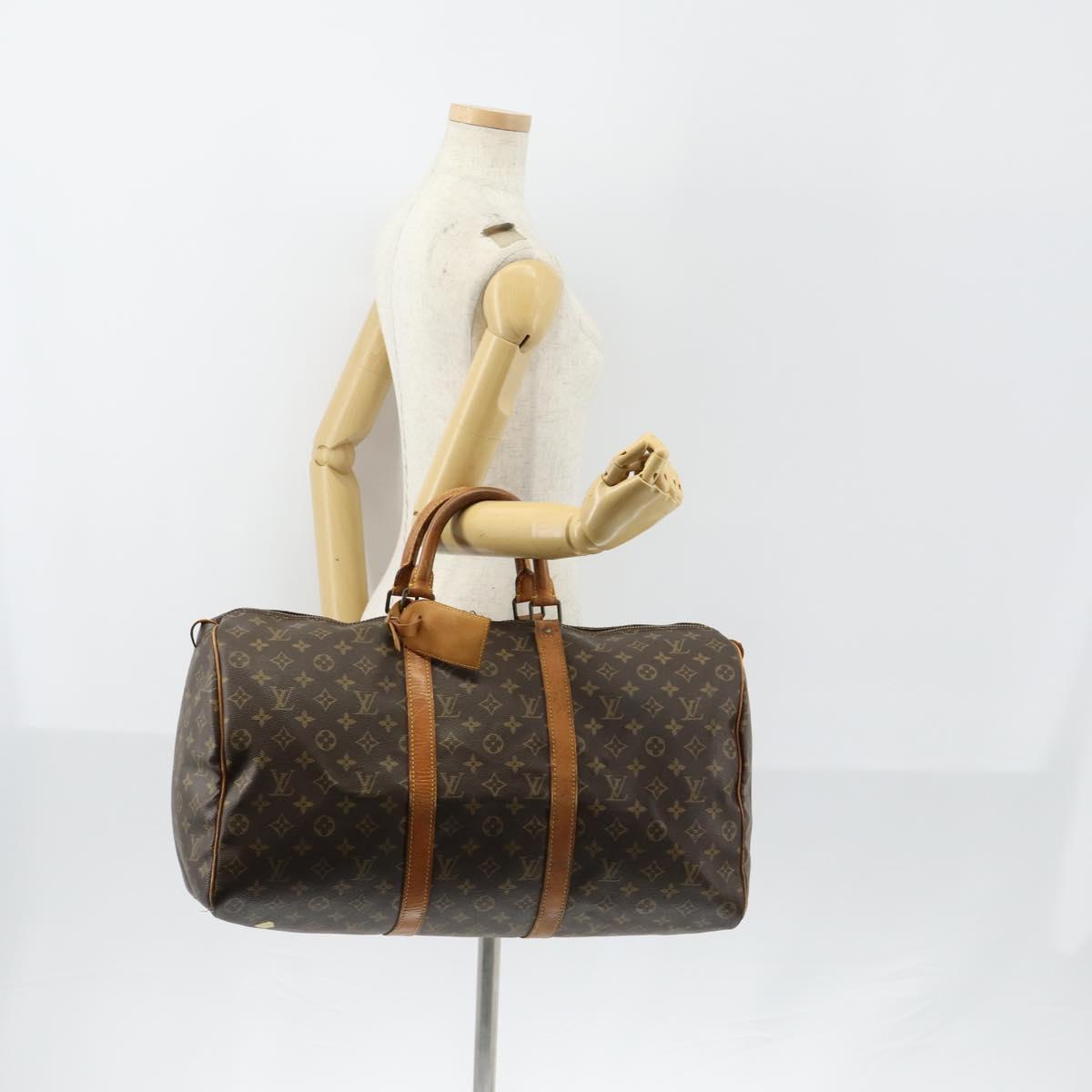 LOUIS VUITTON Monogram Keepall 50 Boston Bag M41426 LV Auth 154150