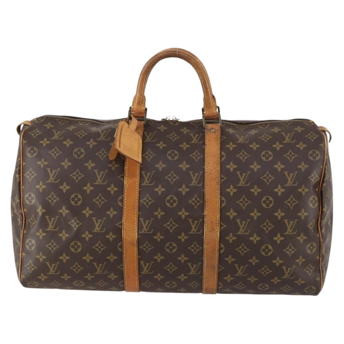 LOUIS VUITTON Monogram Keepall 50 Boston Bag M41426 LV Auth 154150