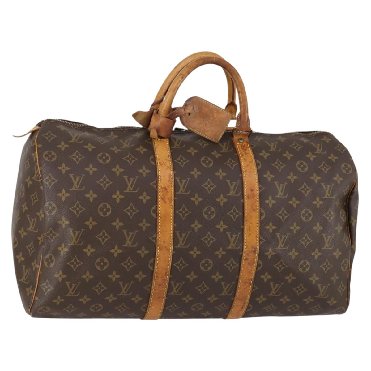 LOUIS VUITTON Monogram Keepall 50 Boston Bag M41426 LV Auth 154151
