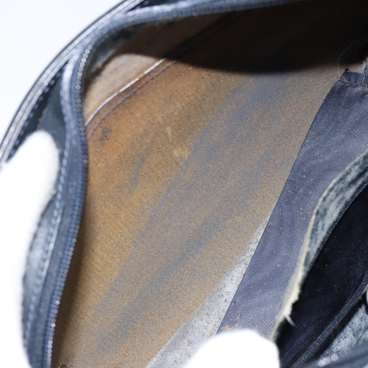 GUCCI GG Supreme Sherry Line Shoulder Bag PVC Navy Gold Auth 154161