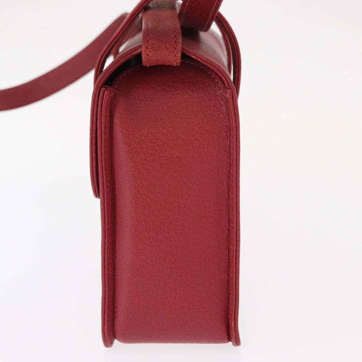 GUCCI Bamboo Hand Bag Leather 2way Red Gold 000 113 0231 Auth 154162M