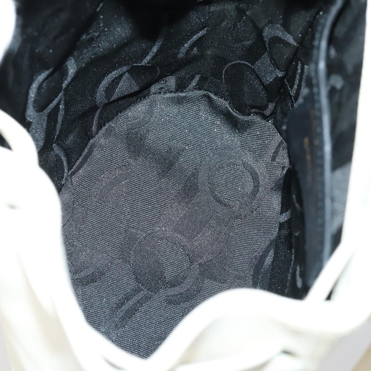 Salvatore Ferragamo Backpack Leather White Gold Auth 154163