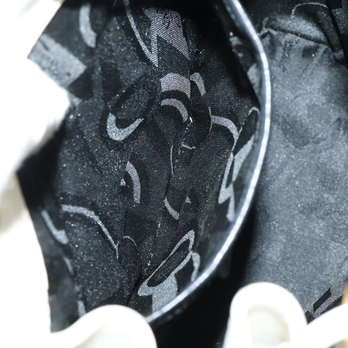 Salvatore Ferragamo Backpack Leather White Gold Auth 154163